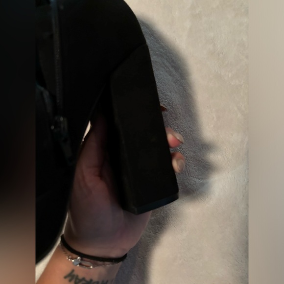 Steve Madden Sofia Black Over the Knee Faux Suede Stretch Boot - Picture 6 of 12